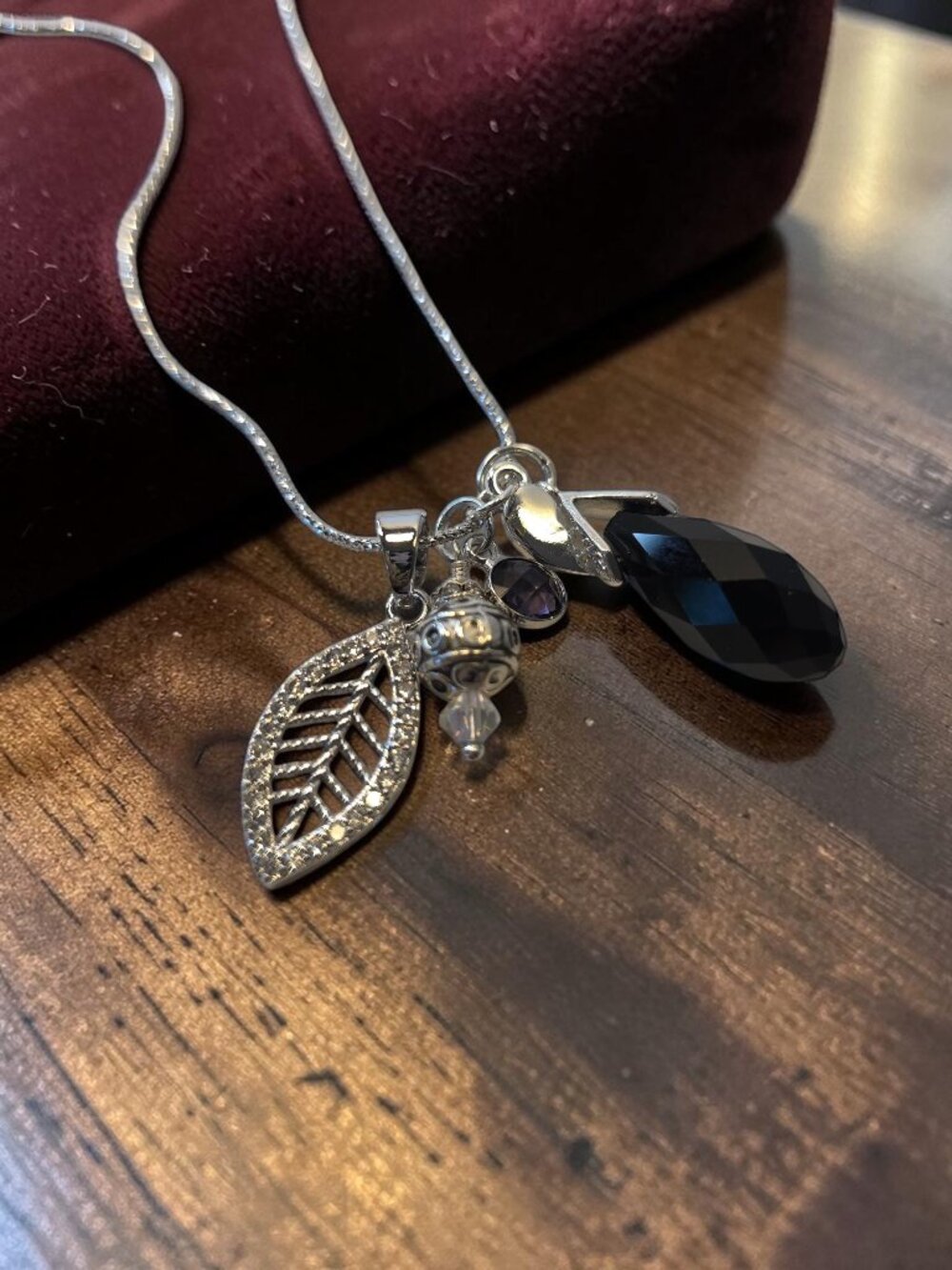 5 Charm Pendant On Sterling Silver Chain Necklace  NWT